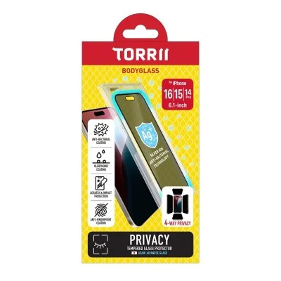 Torrii Bodyglass Iphone 16 / 15 / 14 Pro Screen Protector Glass - 4-way Privacy